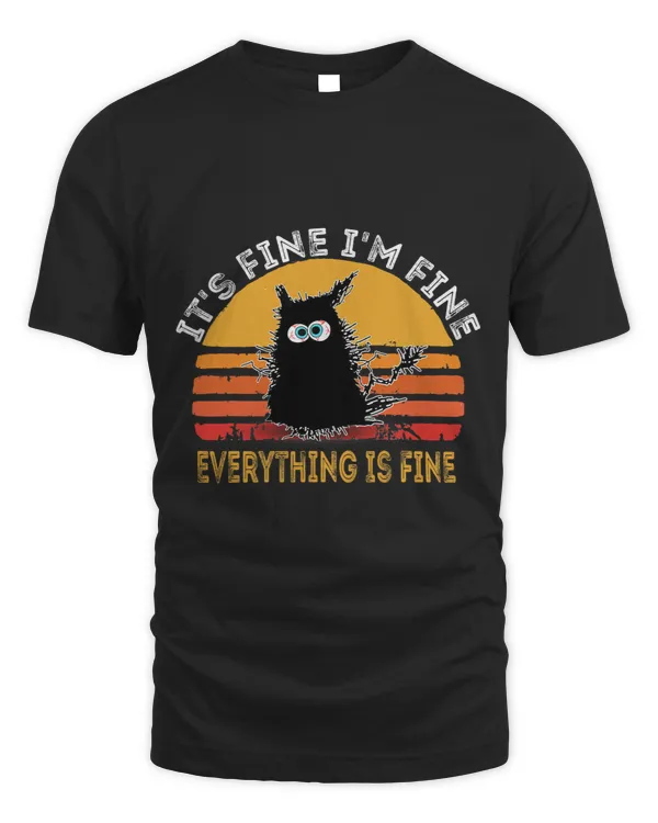 its fine Im fine everything is a fine funny black cat idea