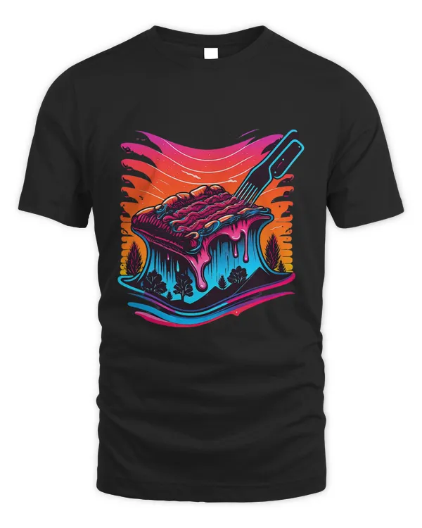 BBQ Ribs Synthwave 80s Retrowave Aesthetic