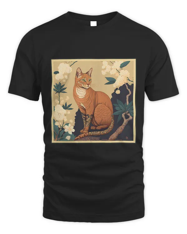Surrealism Japanese Painting Chausie cat