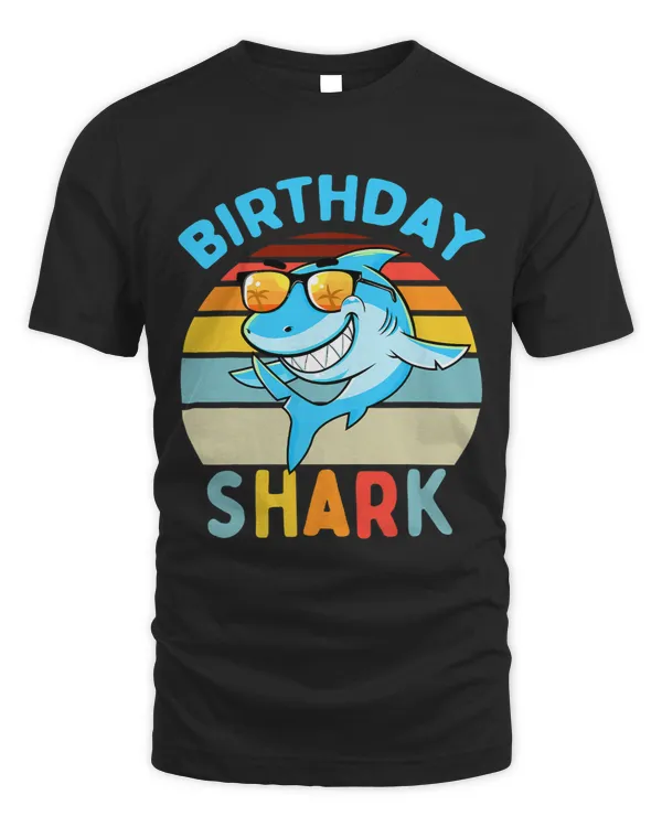 Shark Birthday Toddler Boys Kids Matching Family Boy