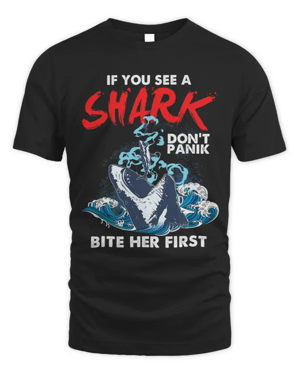 Shark Bite Her First Fish Predator Ocean Sea Vacation Beach