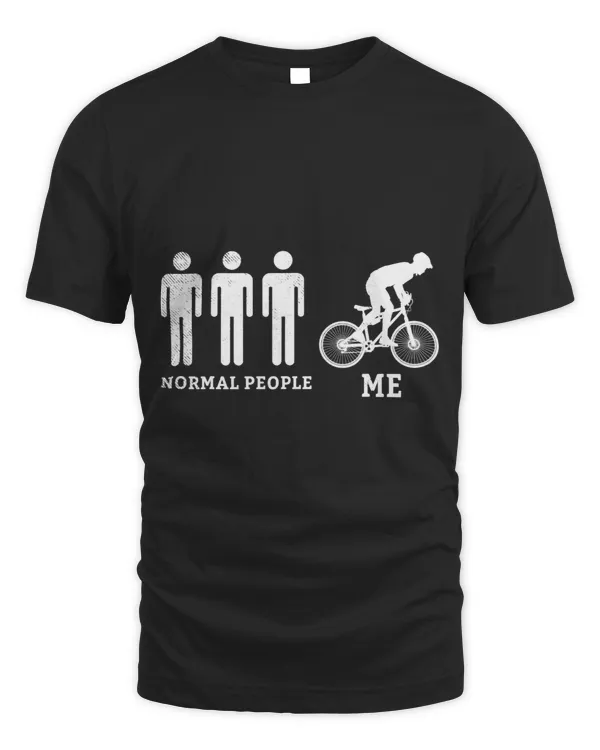 Cycling or Mtb Normal people and me comparison graphic theme