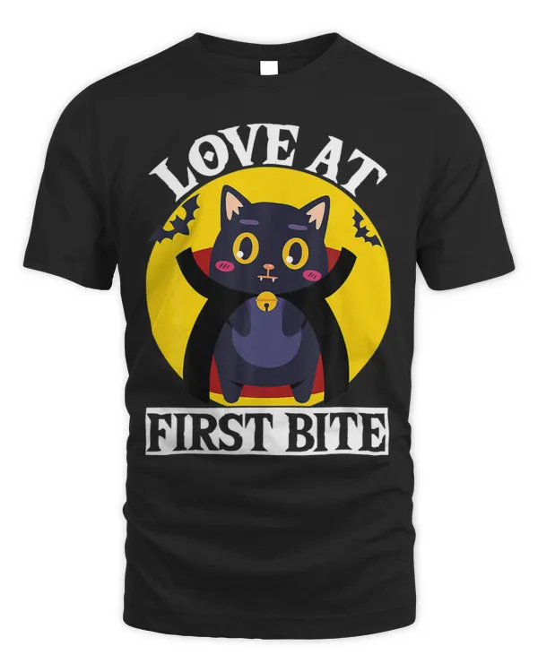 Halloween Black Bat Cat Love At First Bite Costume