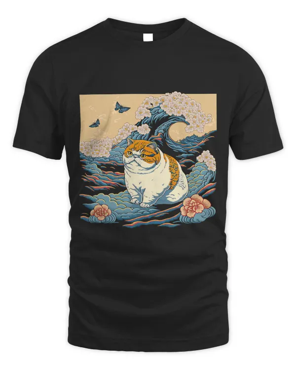 Surrealism Japanese Painting Exotic Shorthair cat
