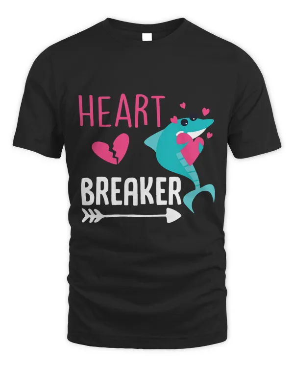 Shark Heart Breaker Funny Gift Valentines Day Boys Kids