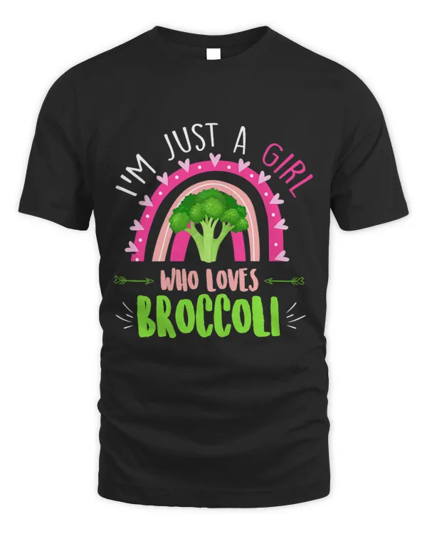 Funny Broccoli Lover Girl Rainbow Broccoli Vegan