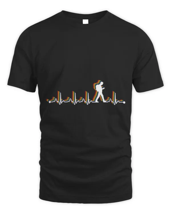 Geocaching Retro Heartbeat EKG Vintage 80s Style