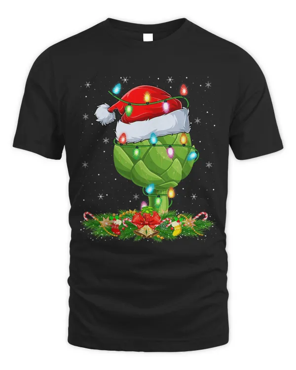 Artichoke Lover Lighting Xmas Santa Artichoke Christmas