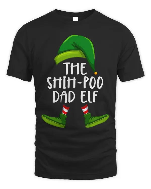 ShihPoo Dad Dog Elf Funny Christmas Pajama X mas Men