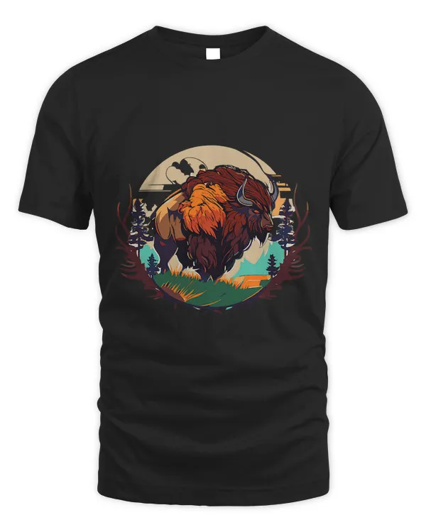 Artistic American Buffalo Bison Western Art
