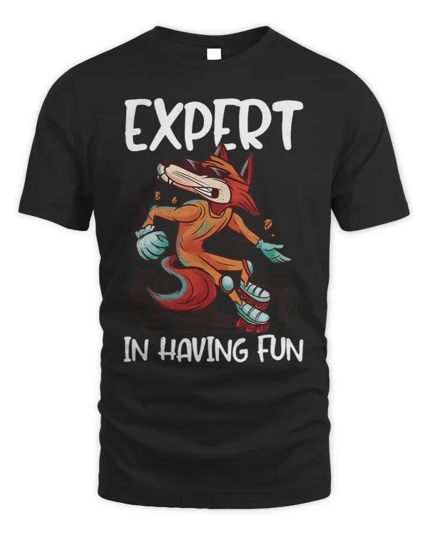 Roller Skate wolf. Expert in having fun.