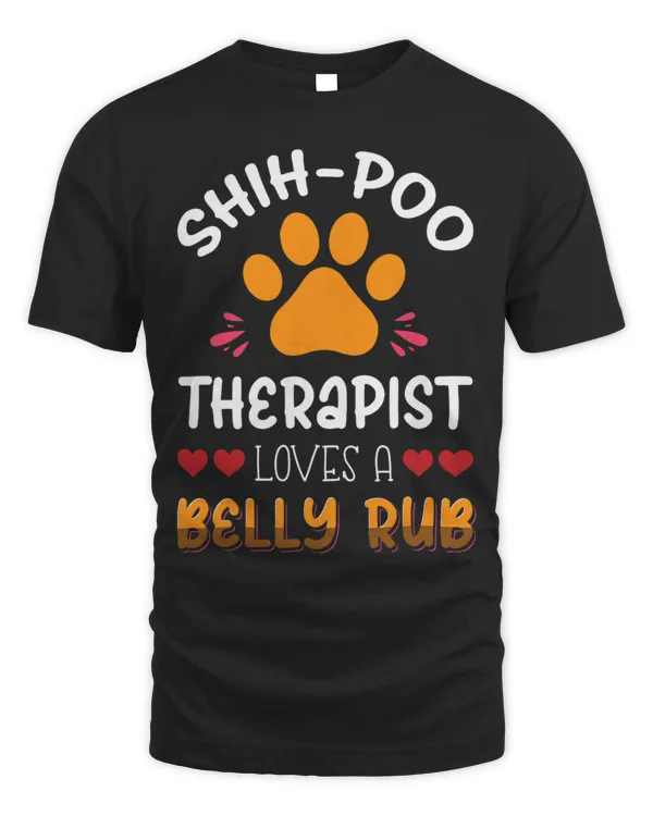 ShihPoo Therapist Loves A Belly Rub Cute Dog Lovers Print