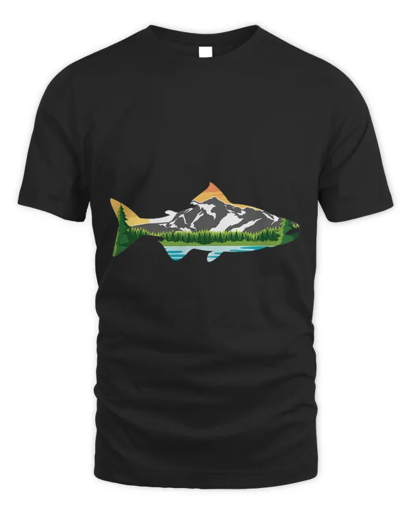 Artistic Trout Nature Outdoor Fish Fishing Graphic