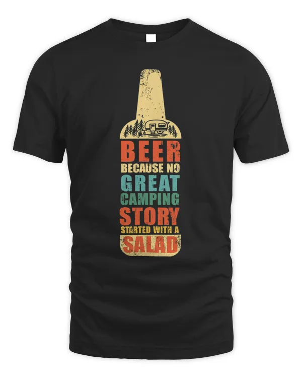 Beer Camping Story Salad Funny Camping Vintage Style
