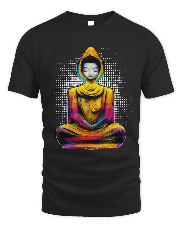 Colorful Southeast Asian Style Graffiti Buddha Meditating 2