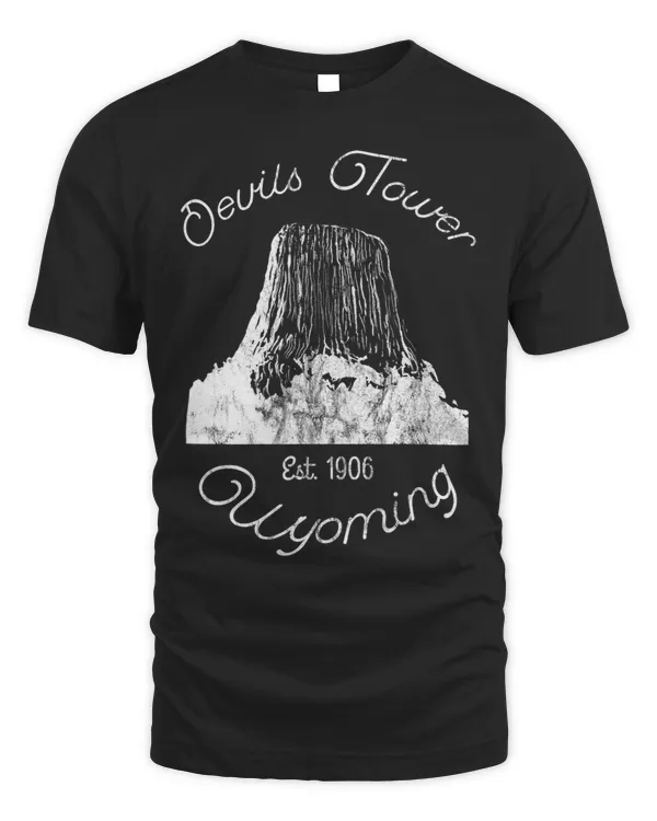 Devils Tower Wyoming National Monument Retro Vintage
