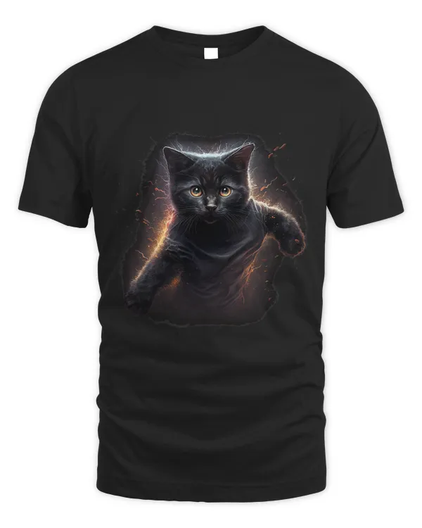 Black Cat Coming Out Of A