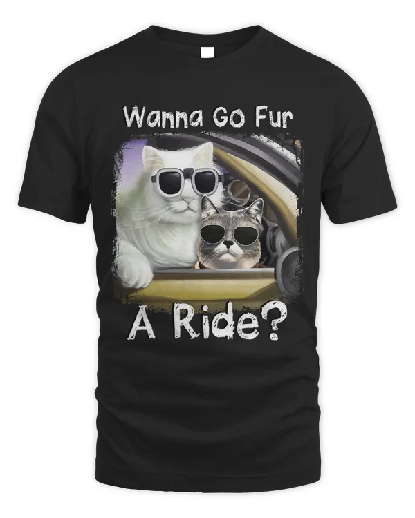 Funny Cat Driving Wanna Go Fur a Ride Crazy Cat Lady Pun 43