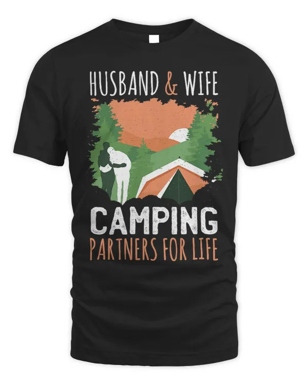 Husband Wife Camping Partners for Life Tent Forest Couple