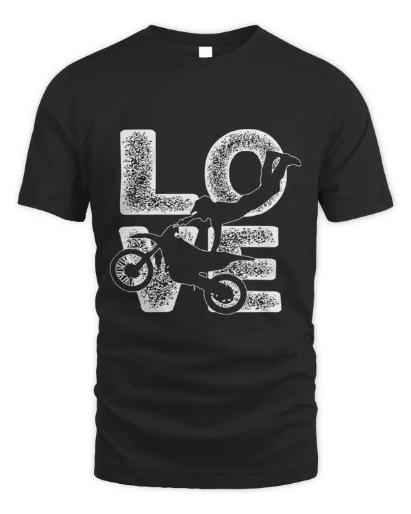 Dirt Bike Love Word Theme Graphic Design Rider