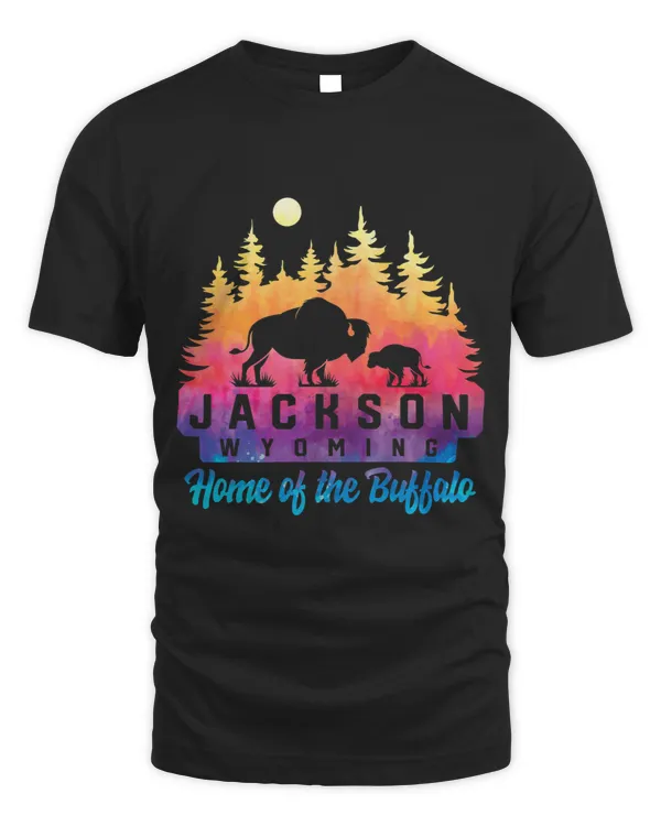 Jackson Wyoming Buffalo Grand Teton Mountains Tie Dye