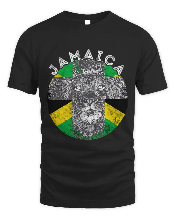 Jamaica Heritage Lion Head Jamaican Flag Roots Pride
