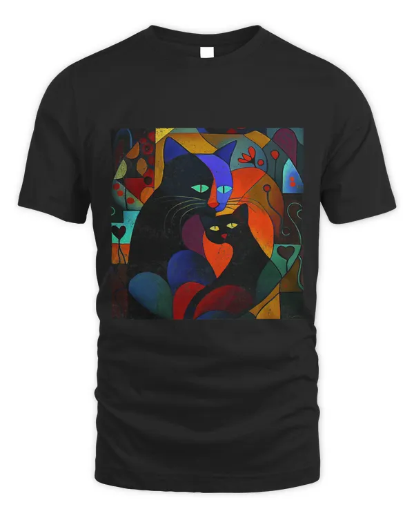 Black Cat Love Colorful