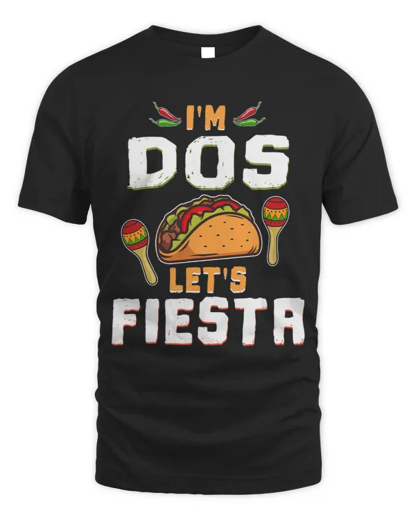 Im Dos 2nd Birthday Party T Shirt Taco Twosday Kids Gift