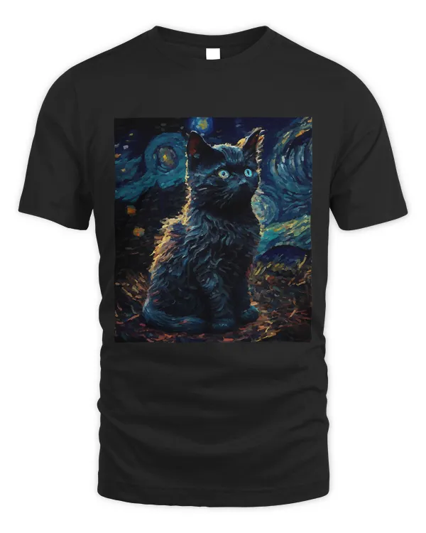 black cat painting portrait gift