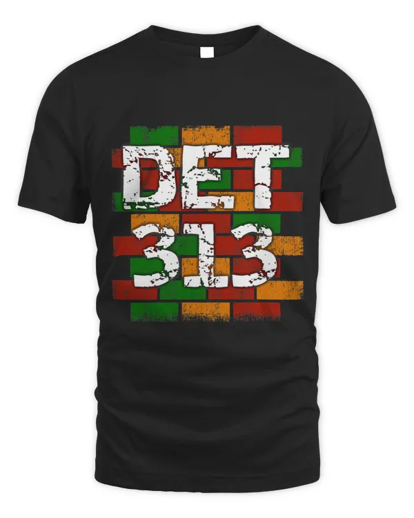 DET 313 Detroit Area Code Graffiti
