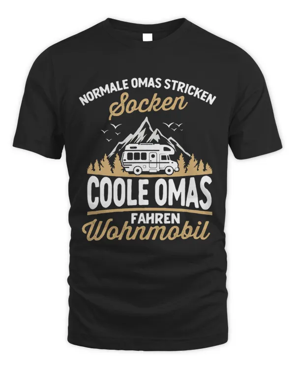 Cool grandmas driving caravan camper campsite outdoor