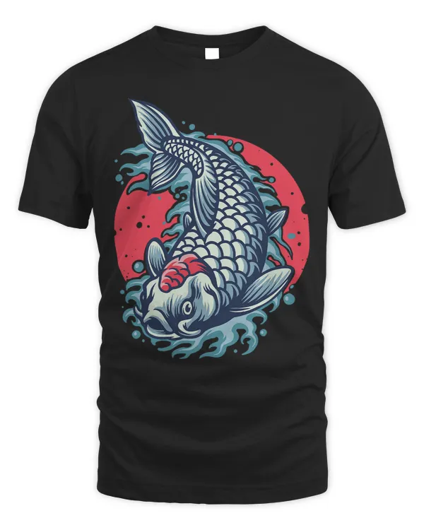 Japanese Koi Fish illustration.