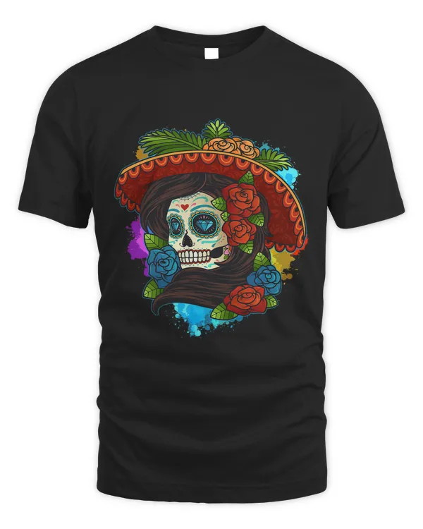 Lady of the Dead Sugar Skull Calavera Dia De Los Muertos 3