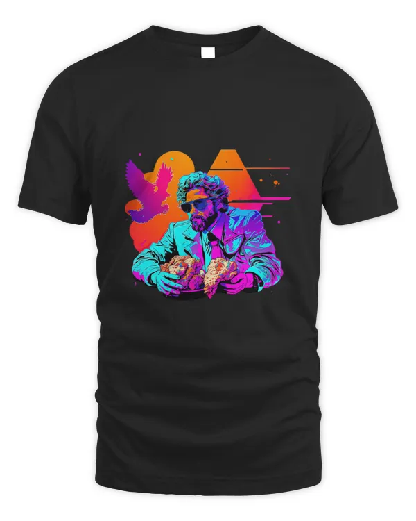 Fried Chicken Synthwave 80s Retrowave Aesthetic