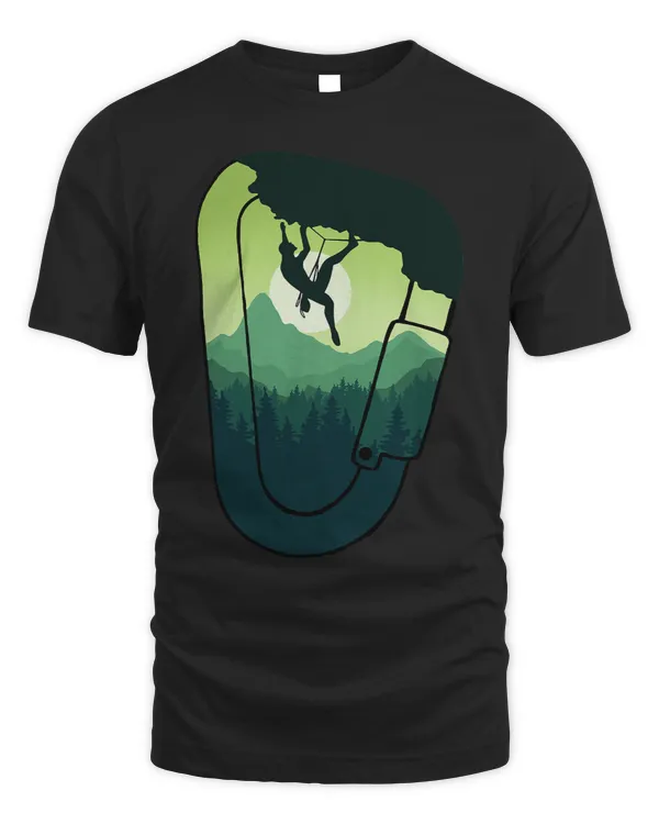 Cool rock climbing and carabiner