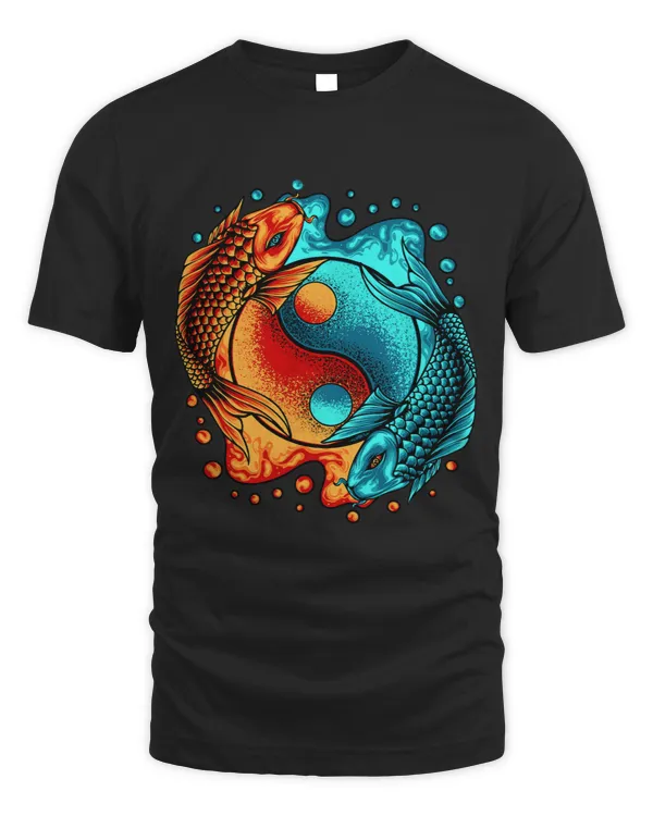 Japanese Yin Yang Koi Carp Nishikigoi Fish Asian Style
