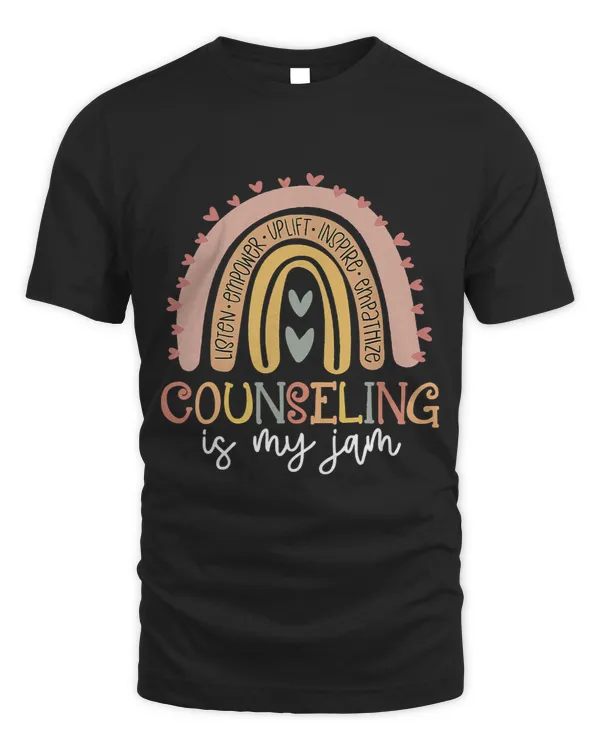 Back to School Counselor Shirt Counseling Is My Jam Rainbow