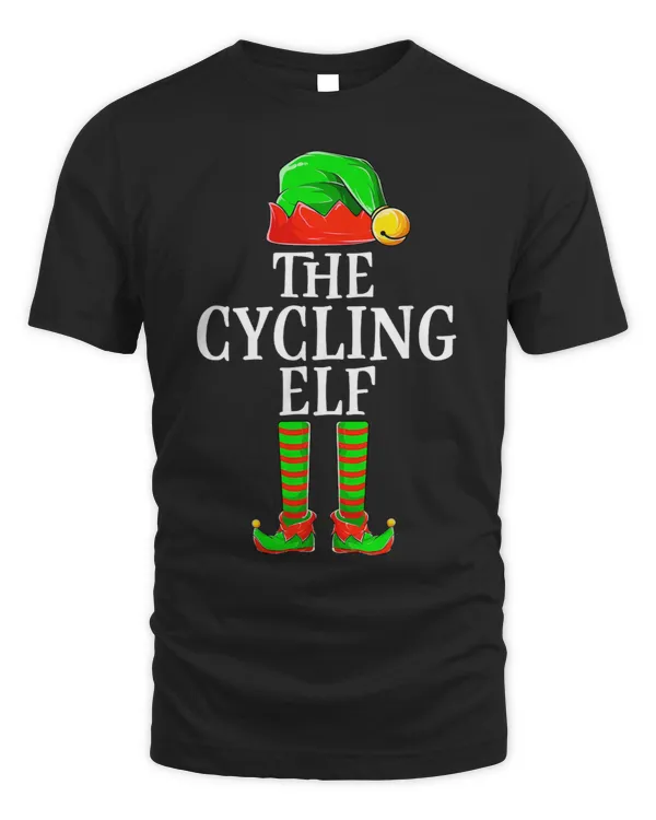 Funny Cycling Elf Men Women Kids Apparel Christmas Matching