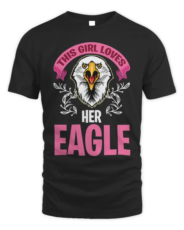 Girl loves Eagle and Falconry with Falcon and Hawk