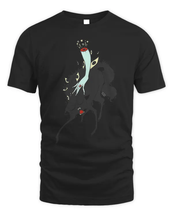 Black Cat With Witch Arm Funny Goth Art