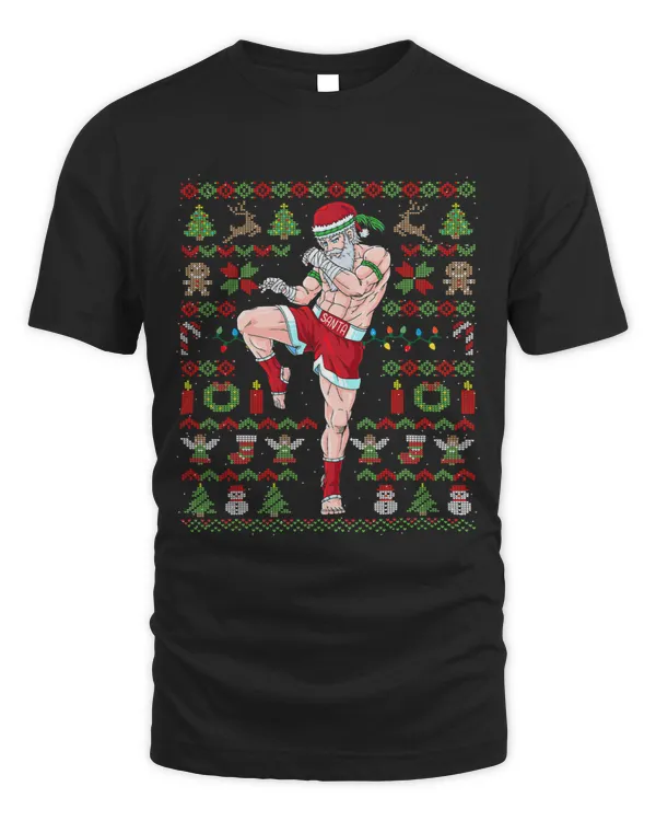 Funny Muay Thai Santa Claus Martial Arts Ugly Christmas