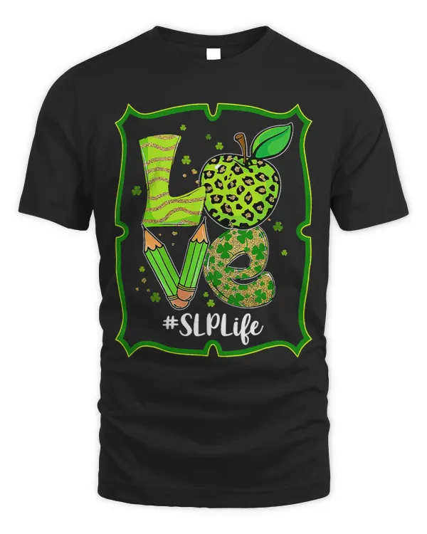 Leopard Apple LOVE Speech Language Therapist St Patricks Day 3