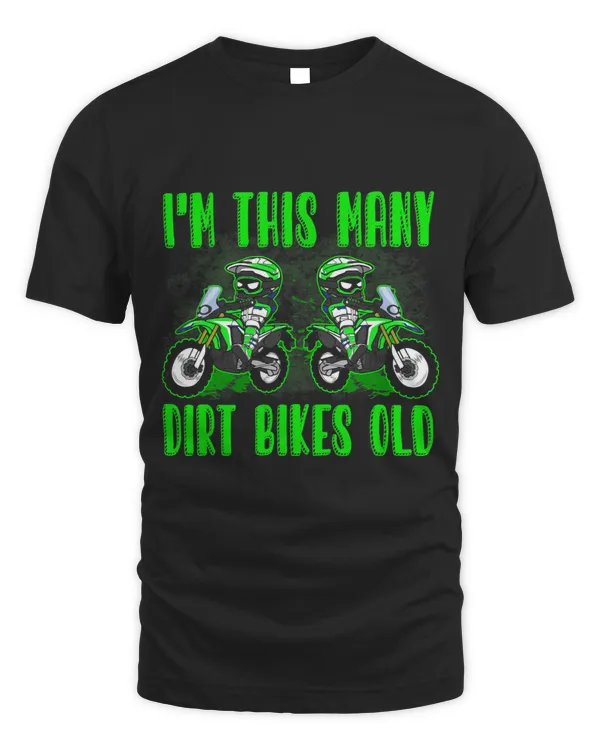 Im This Many Dirt Bikes 2 Year Old 2nd Birthday Motocross