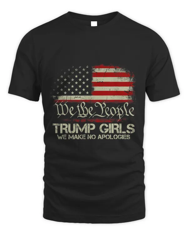 Vintage 1776 Flag American Flag We The People Trump Girl
