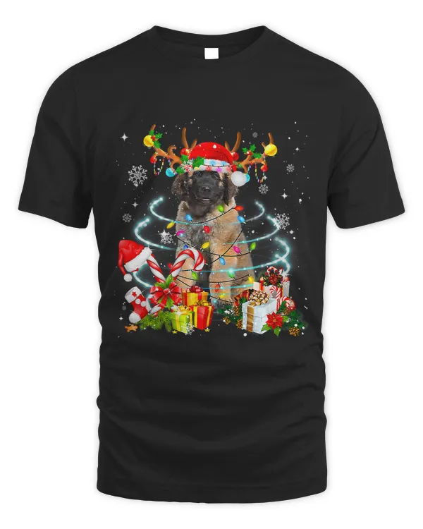 Leonberger Reindeer Christmas Tree Lights Pajama Dog Xmas 153