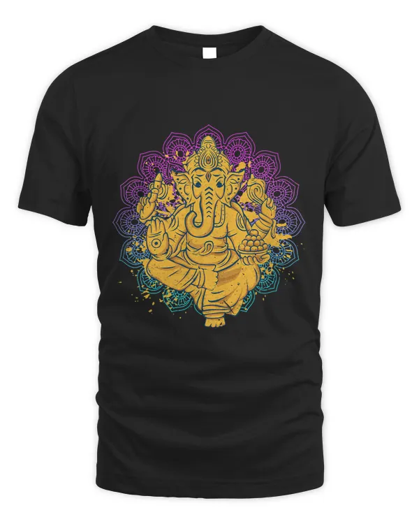 Ganesh with Mandala. Hindu Design