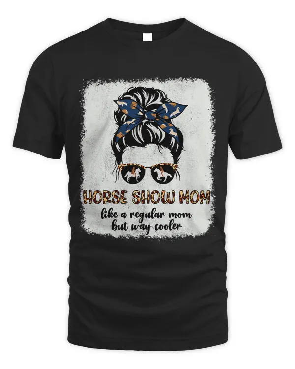 Leopard Horse Show Mom Messy Bun Equestrian Cute Mothers Day