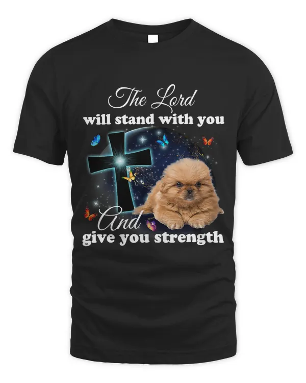 Pekingese Dog The Lord Will Stand With You Christian217