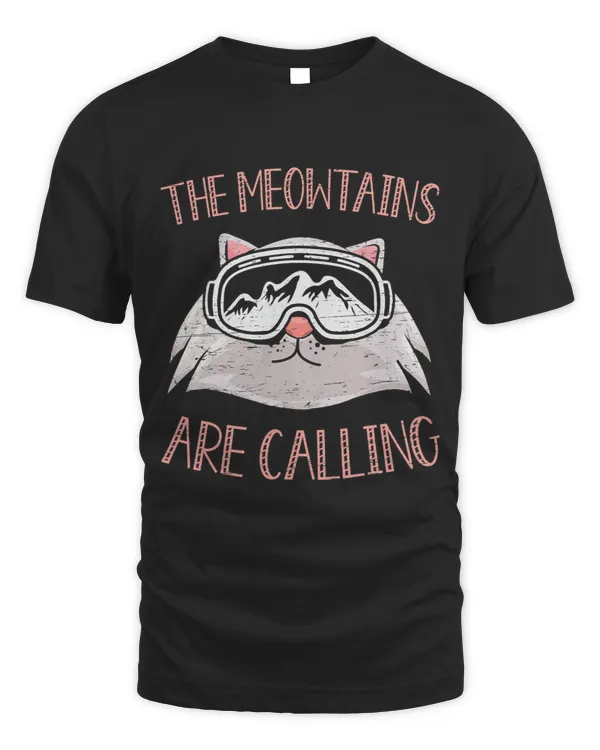 The Meowtains Are Calling Winter Sports Snowboarder Sport