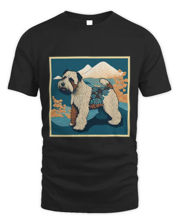 Surrealism Japanese Painting SoftCoated Wheaten Terrier dog 1